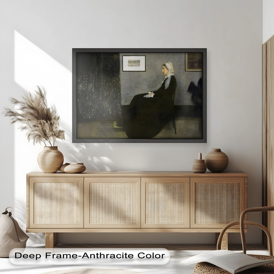 A Quiet Devotion – Seated Woman in Black Historic Oil Painting