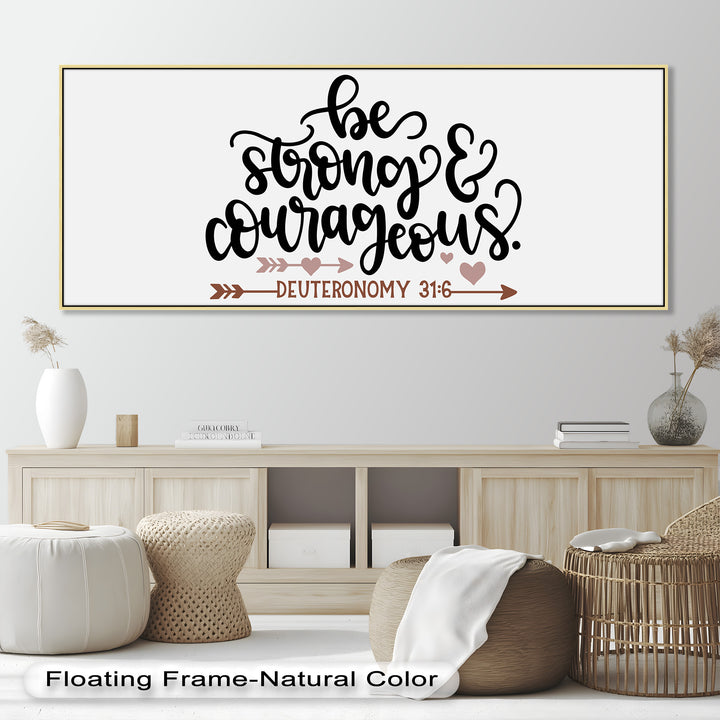 Be Strong & Courageous – Deuteronomy 31:6 Bible Oil Painting