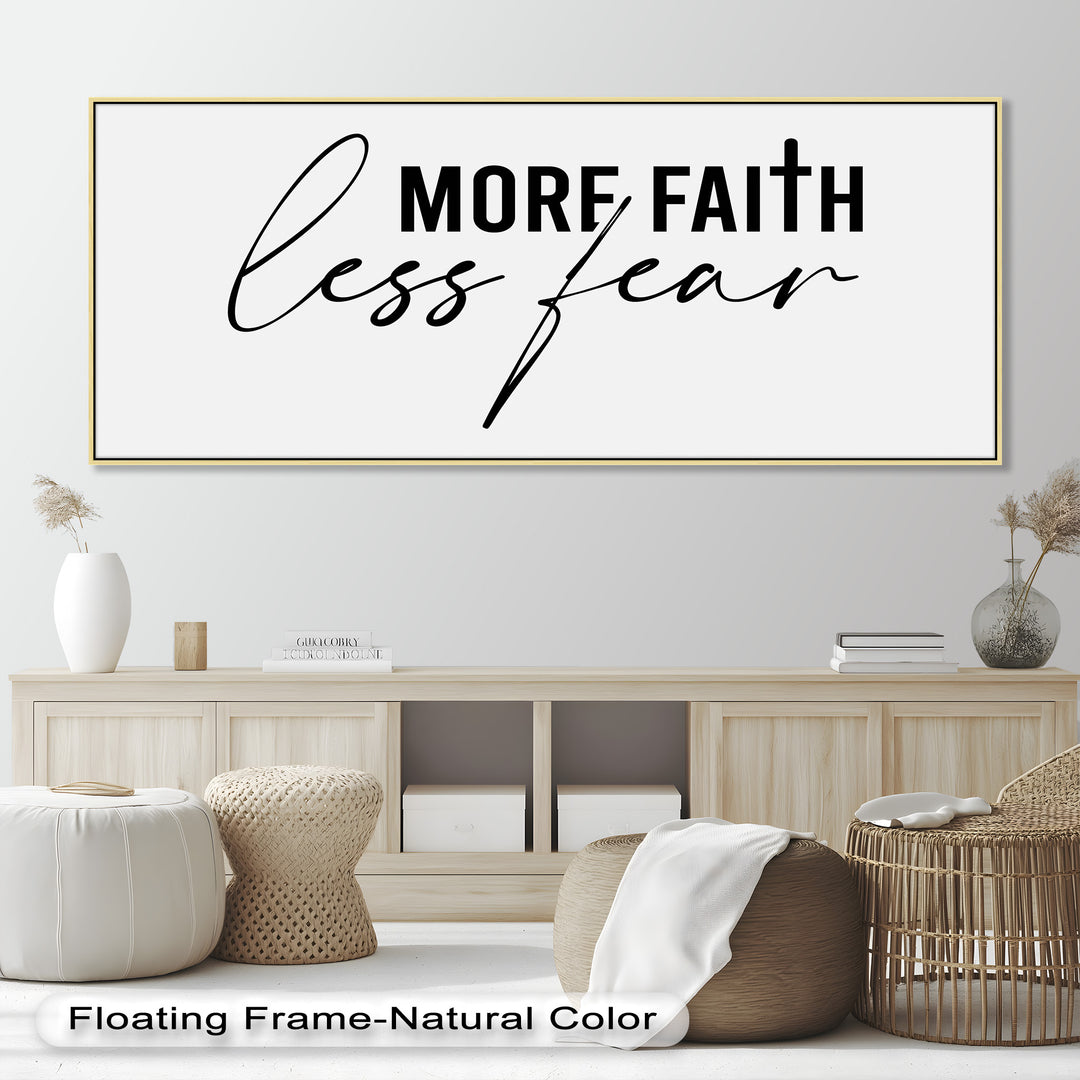 More Faith, Less Fear – Motivational Oil Painting