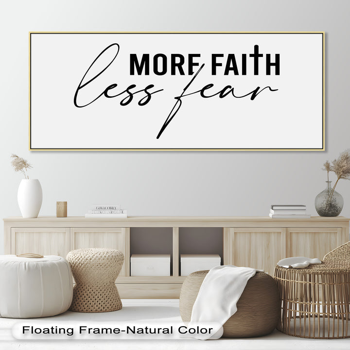 More Faith, Less Fear – Motivational Oil Painting