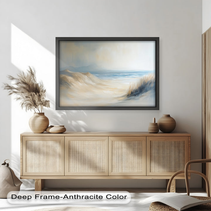 Coastal Beach Seagulls – Tranquil Seascape Oil Painting