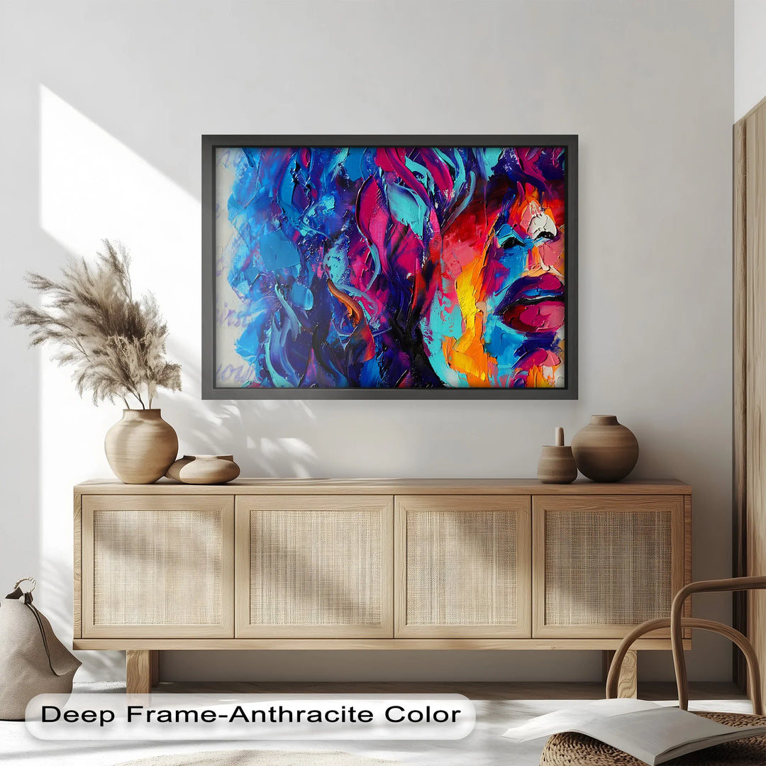 Colored Woman – Expressive Abstract Oil Painting - MyPhotoStation