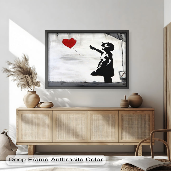 Girl with Heart Balloon – Banksy Oil Painting