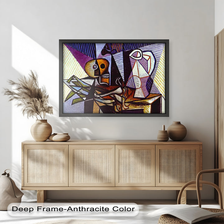 Still Life with Skull by Picasso – Symbolic Cubist Oil Painting