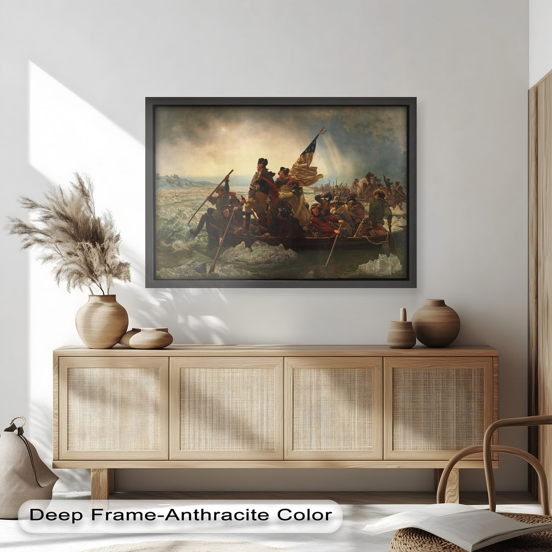 Washington's Crossing – Patriotisches Ölgemälde der Amerikanischen Revolution