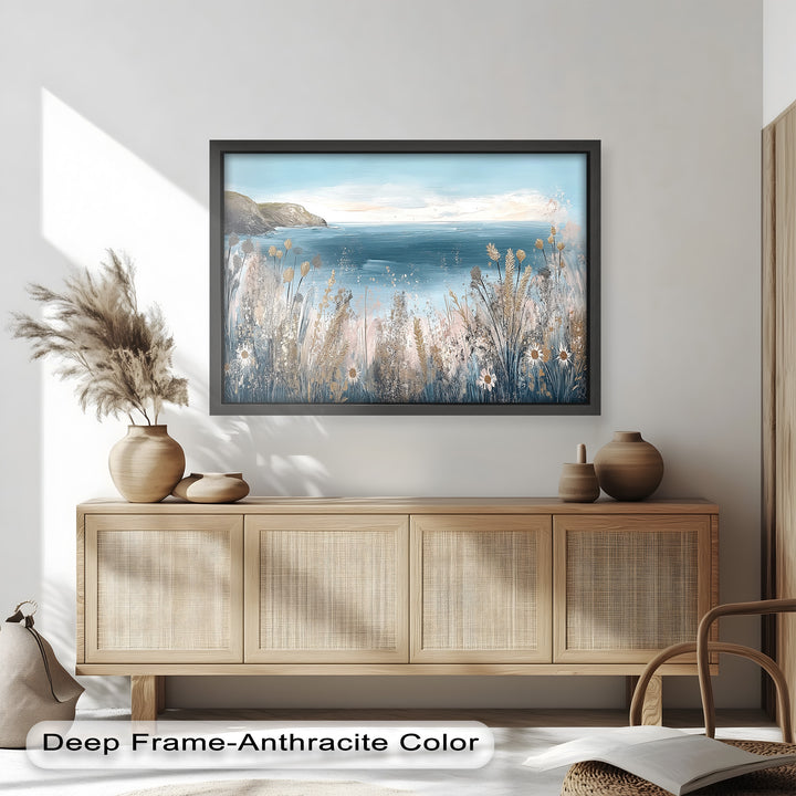 The gentle texture and impressionistic strokes give the artwork a romantic, ethereal quality that evokes peace and serenity.