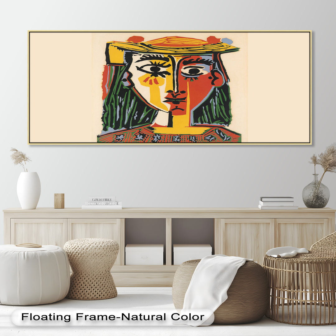 Cubist Woman Portrait Wall Art – Abstract Oil Painting