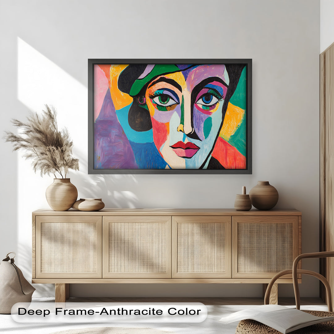 Frauenporträt Ölgemälde – Fauvistische expressionistische Kunst