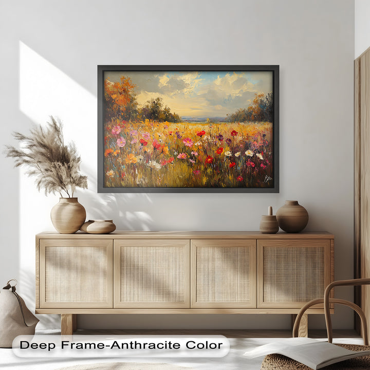 Wildflower Field – Floral Oil Painting