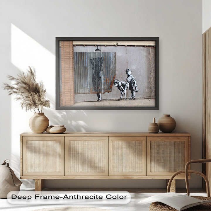 Boys Looking Girl – Banksy Oil Painting