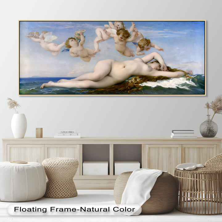 Birth of Beauty – Mythological Sea Nymph and Cherubs Oil Painting