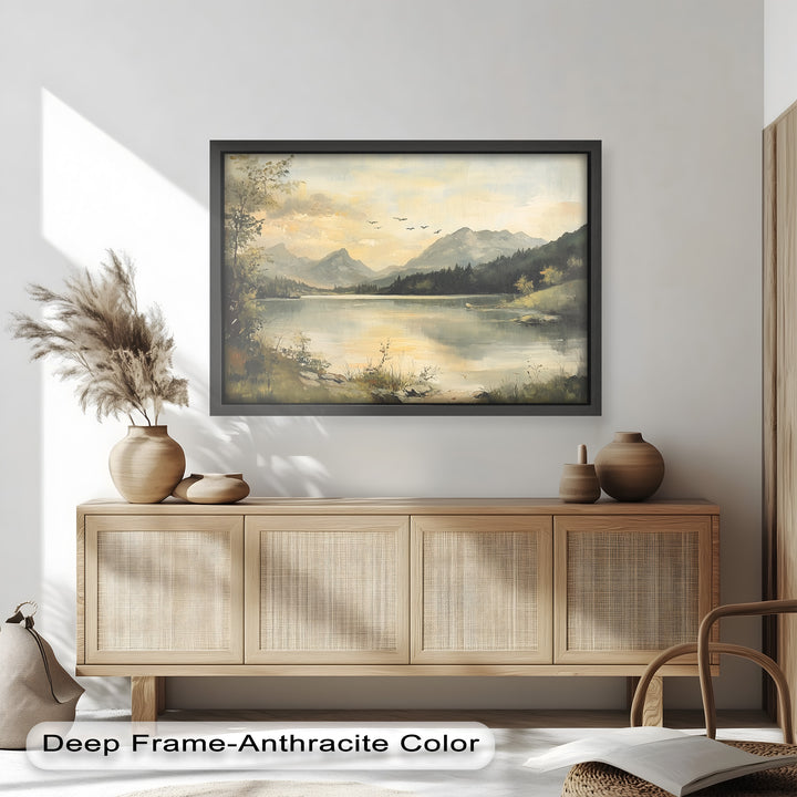 Vintage Wild River – Landscape Oil Painting