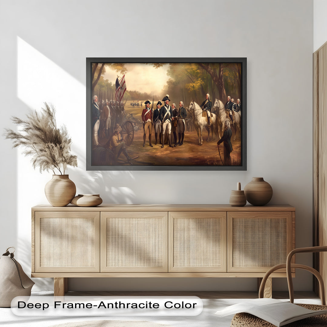 Command and Honor – Revolutionary Army Oil Painting