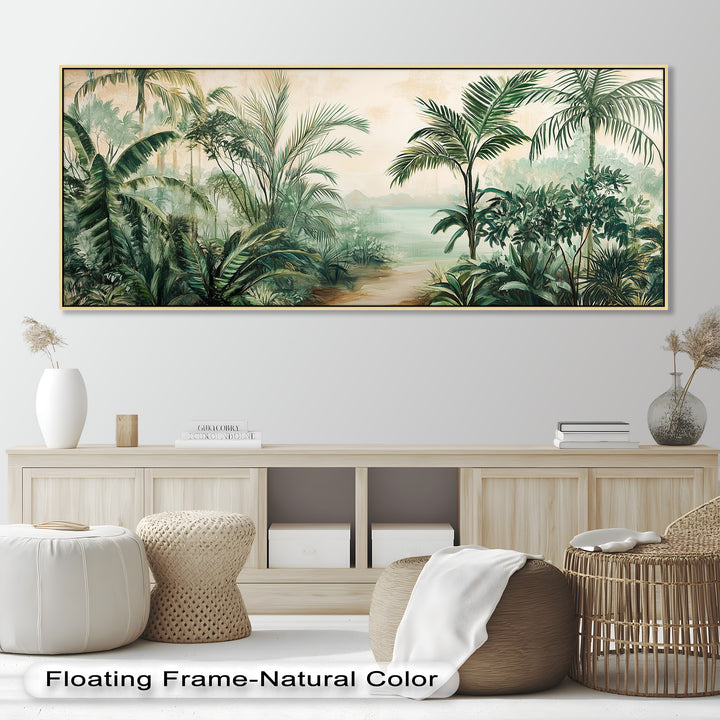 Tropical Garden Escape – Lush Jungle Oil Painting
