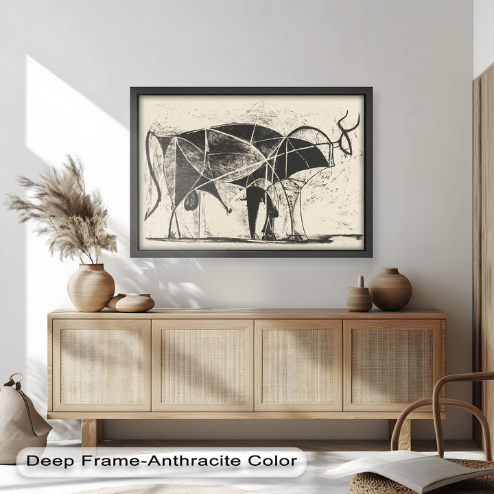 The Bull by Pablo Picasso – Minimal Abstract Oil Painting