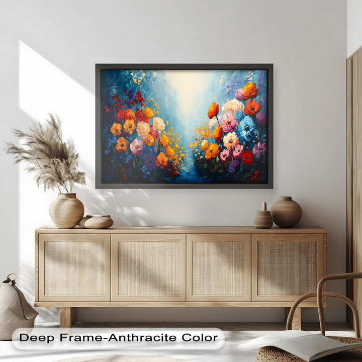 Multicolor Wild Bloom Explosion - Flower Oil Painting
