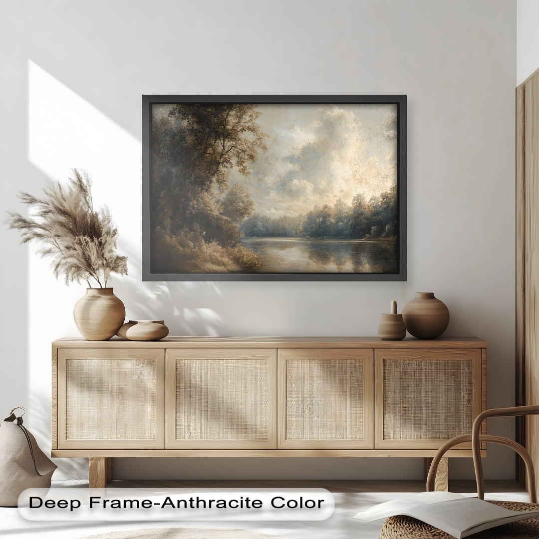 Forest Lake Wall Art – Nature Oil Painting
