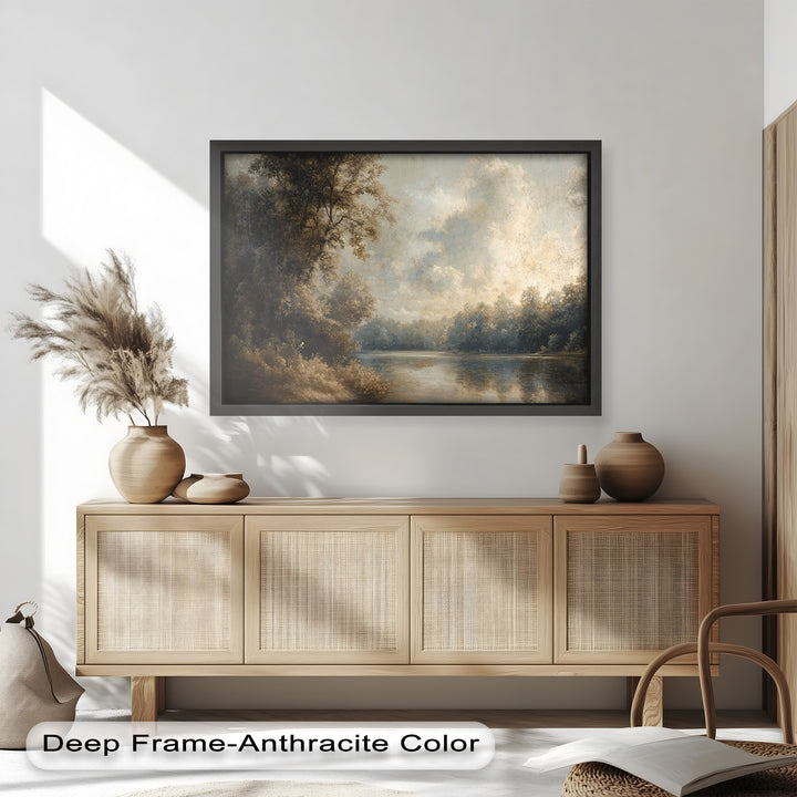Forest Lake Wall Art – Nature Oil Painting