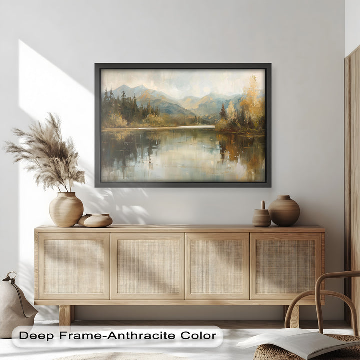 Lake Landscape – Framed Modern Oil Paintings