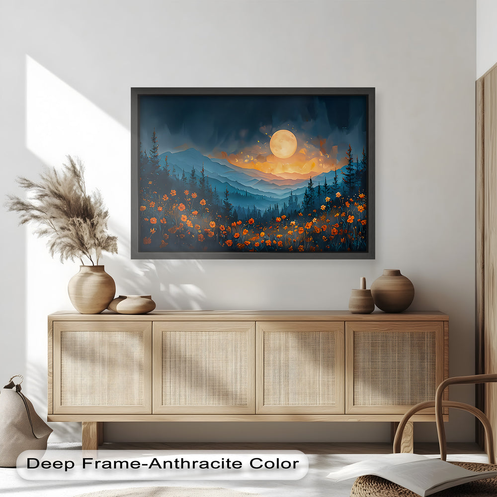 With dreamy light and rich contrast, the artwork creates a magical scene where twilight meets natural beauty.