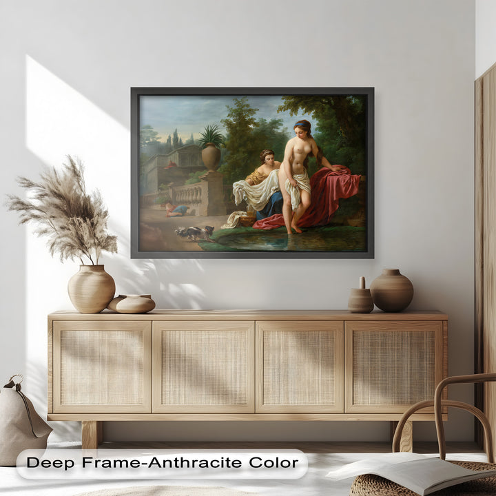 Bathing in the Garden – Neoclassical Elegance Oil Painting