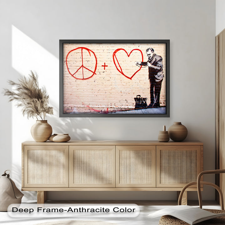 Peace + Love Equation – Banksy Oil Painting