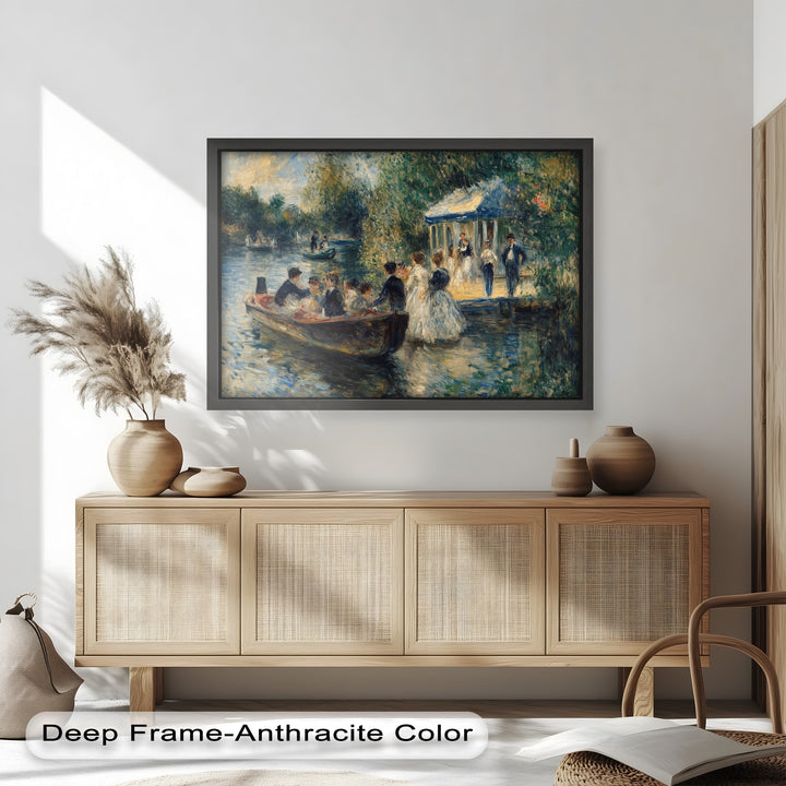 Afternoon Gathering by the River – Impressionist Oil Painting
