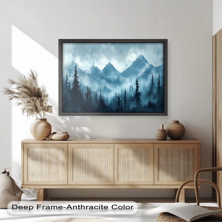 Misty Mountain Pines – Landscape Oil Paintings
