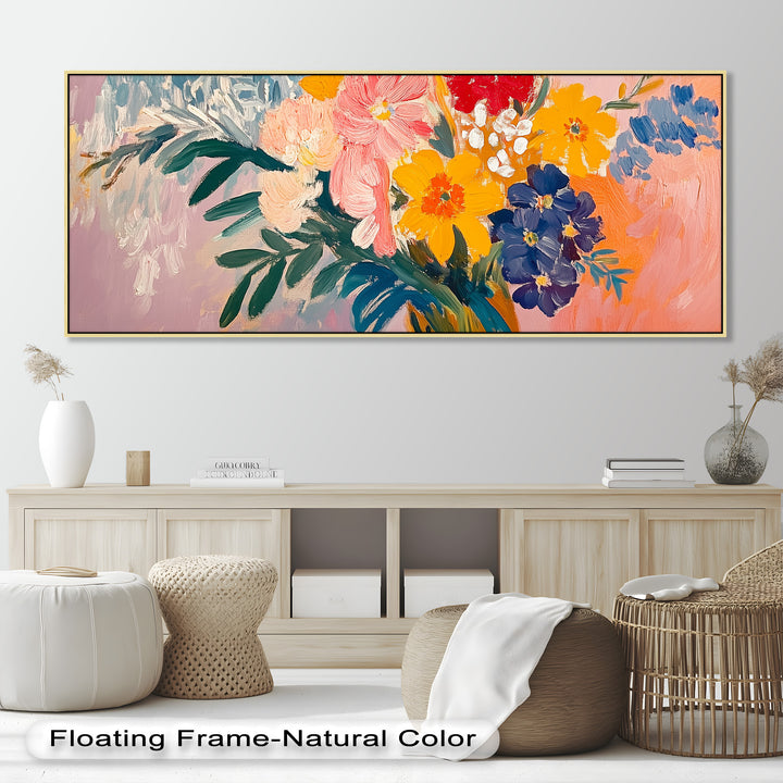 Boho Bloom – Fauvistisches Blumenölgemälde