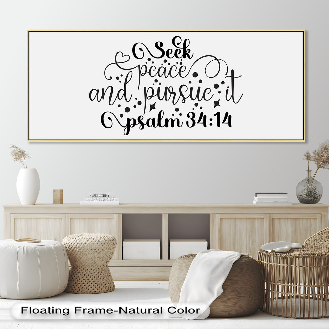 Seek Peace and Pursue It – Psalm 34:14 Christian Bible Oil Painting