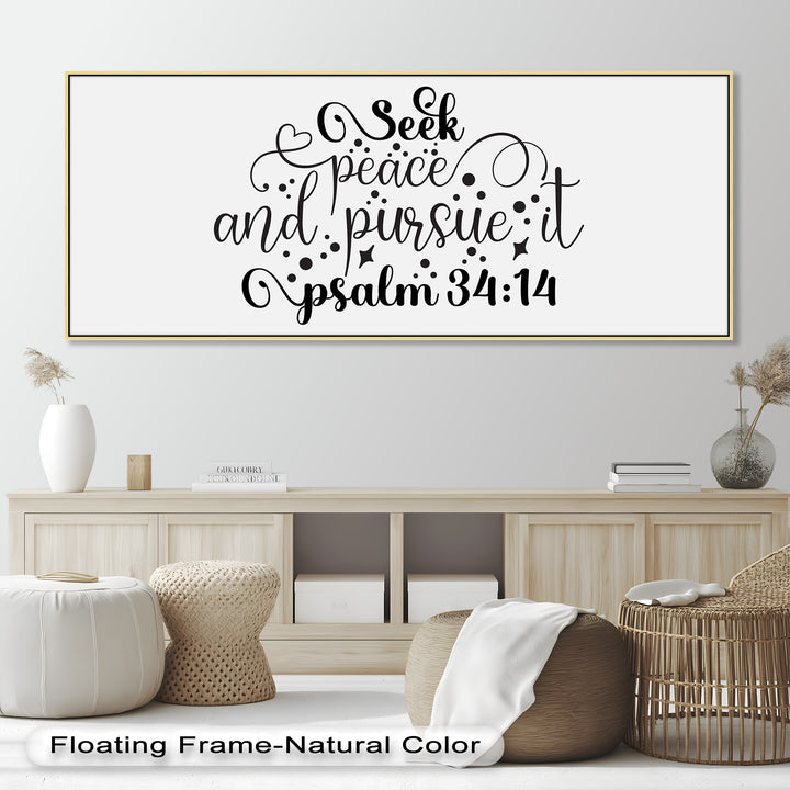 Seek Peace and Pursue It – Psalm 34:14 Christian Bible Oil Painting