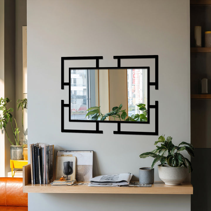 modern architectural metal mirror