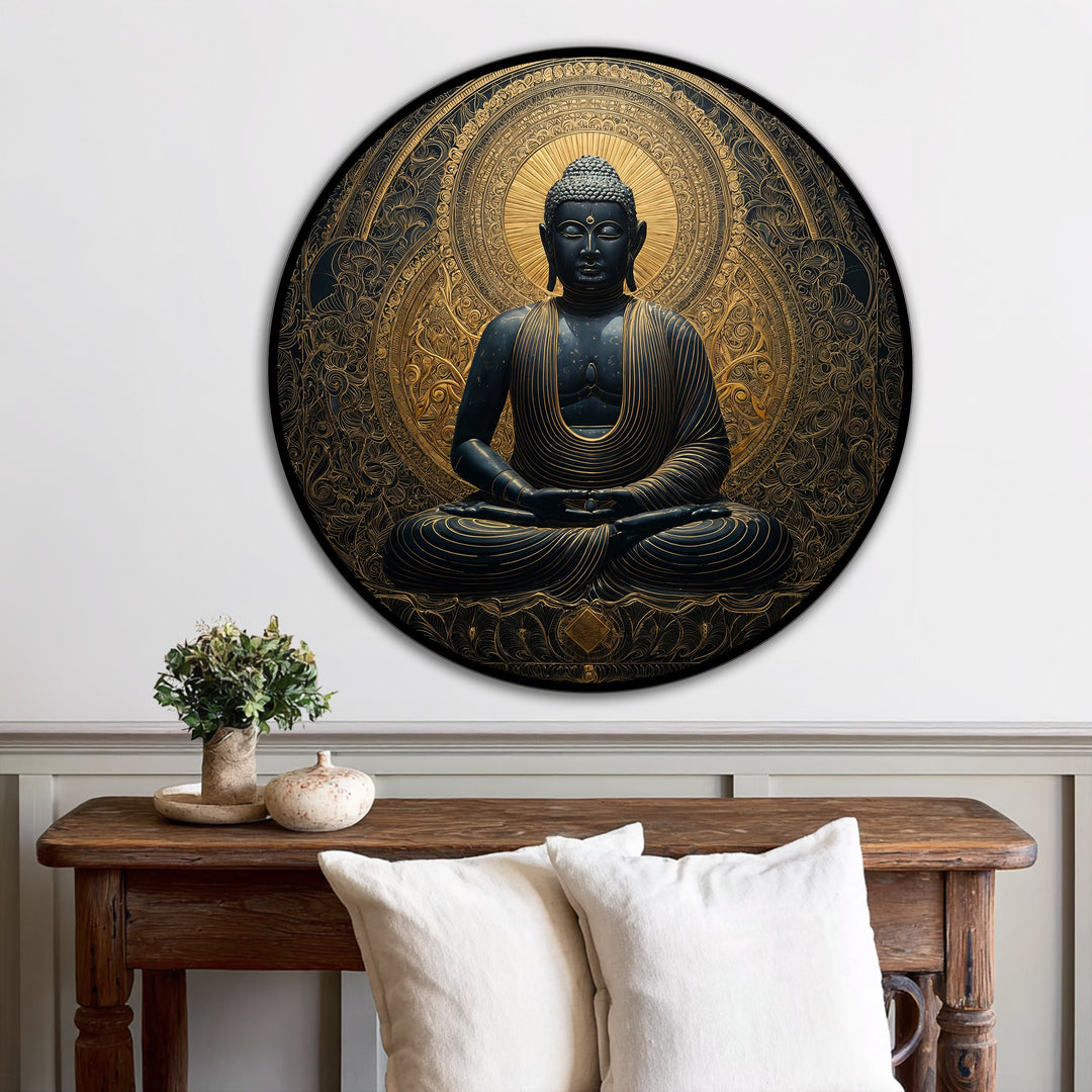 decorative buddha oil painting