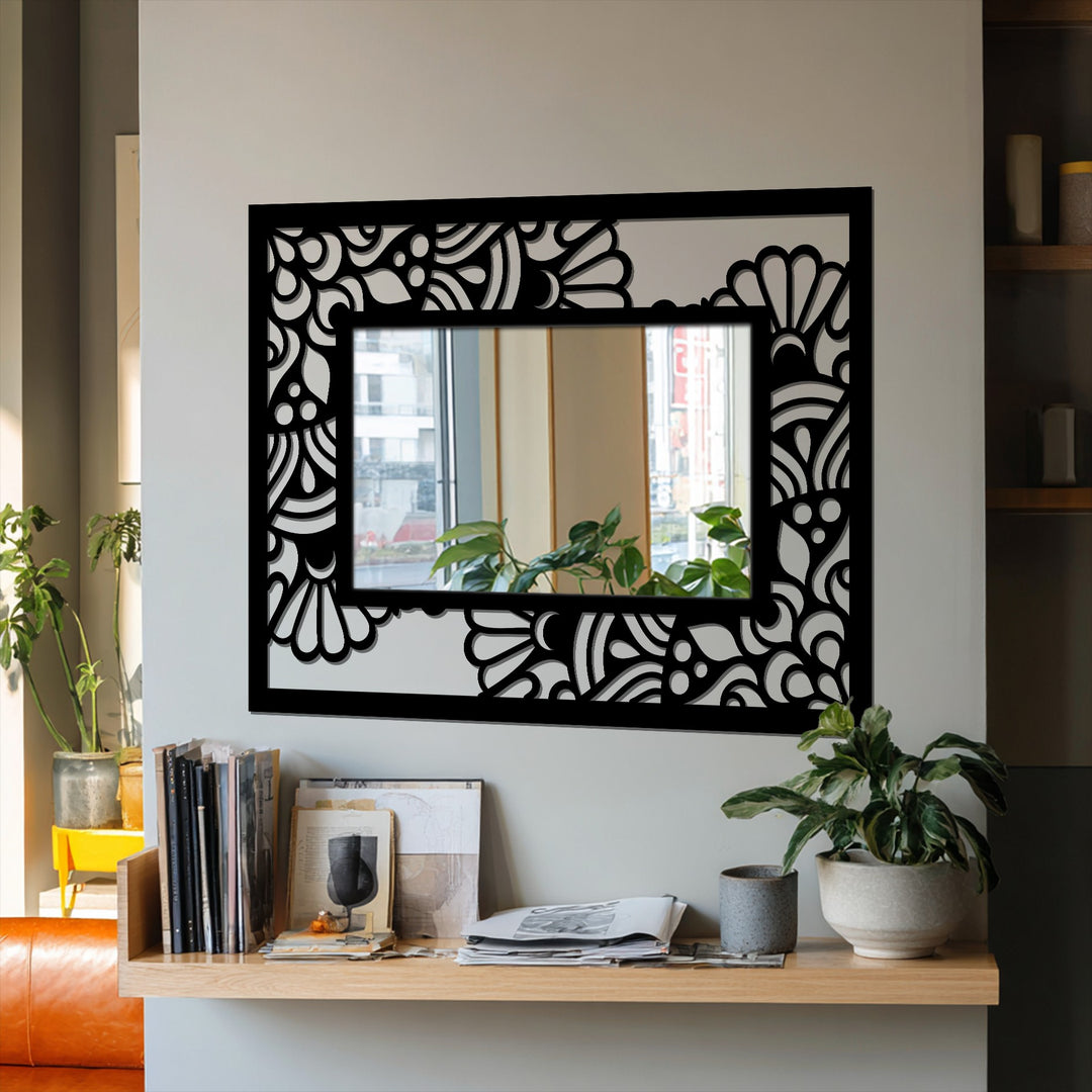 modern metal floor mirror