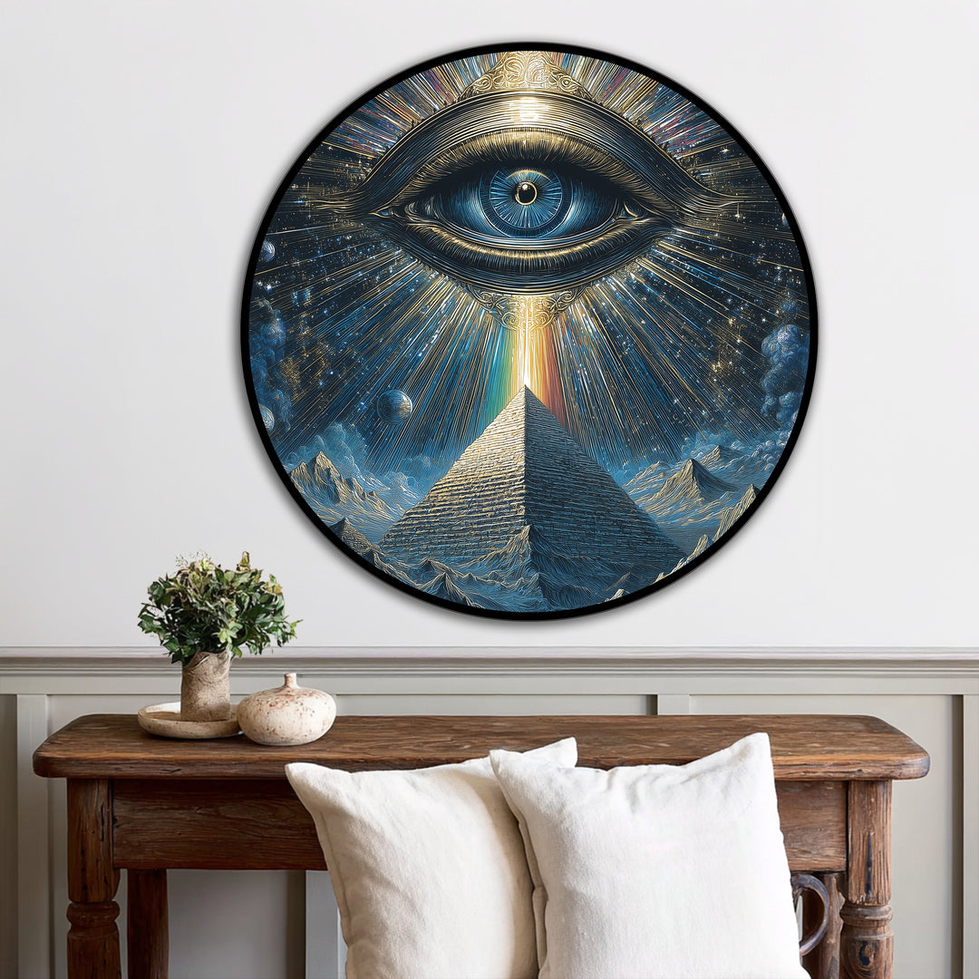 Visión Celestial – Ojo Pirámide Mística Cuadro al óleo