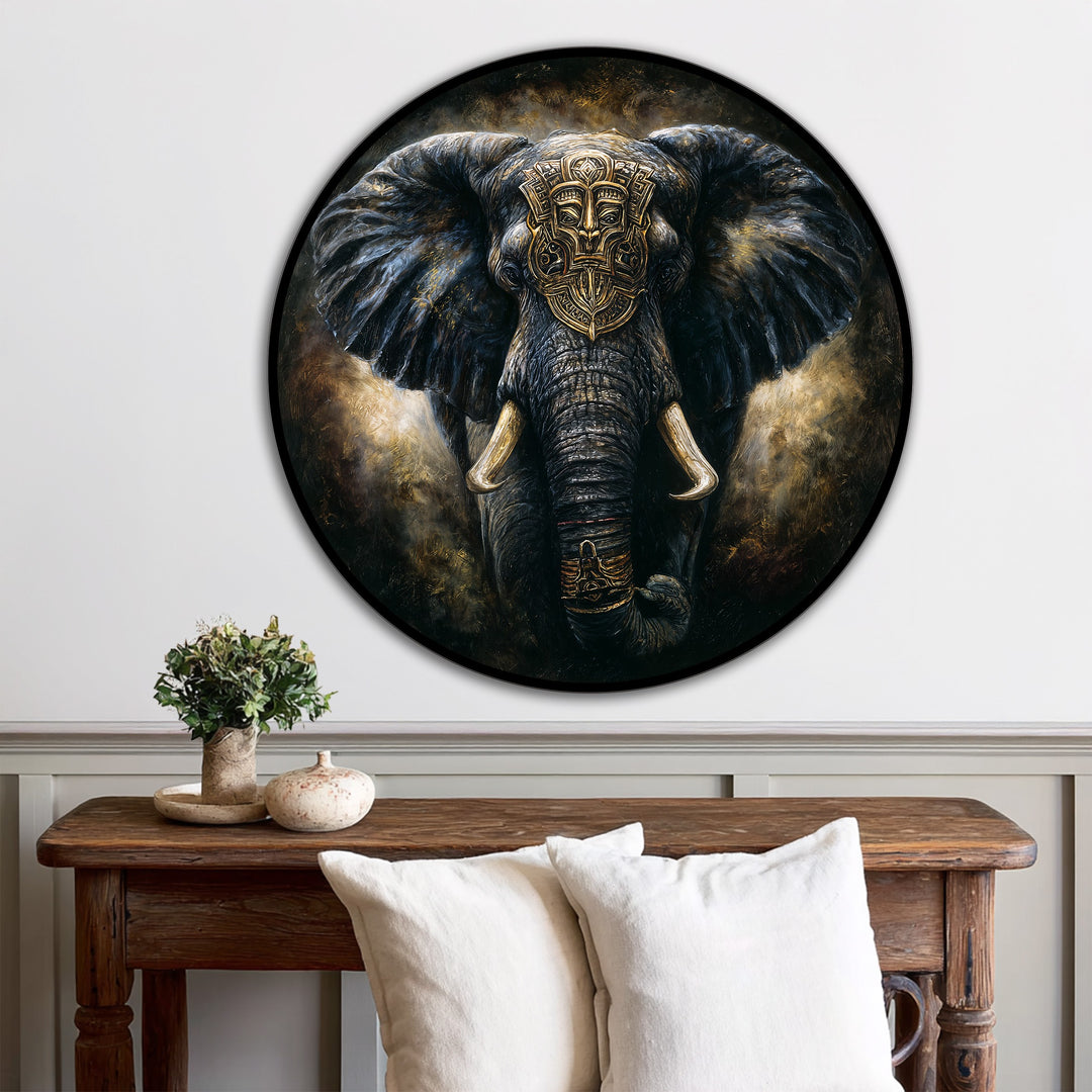 tribal style elephant wall art