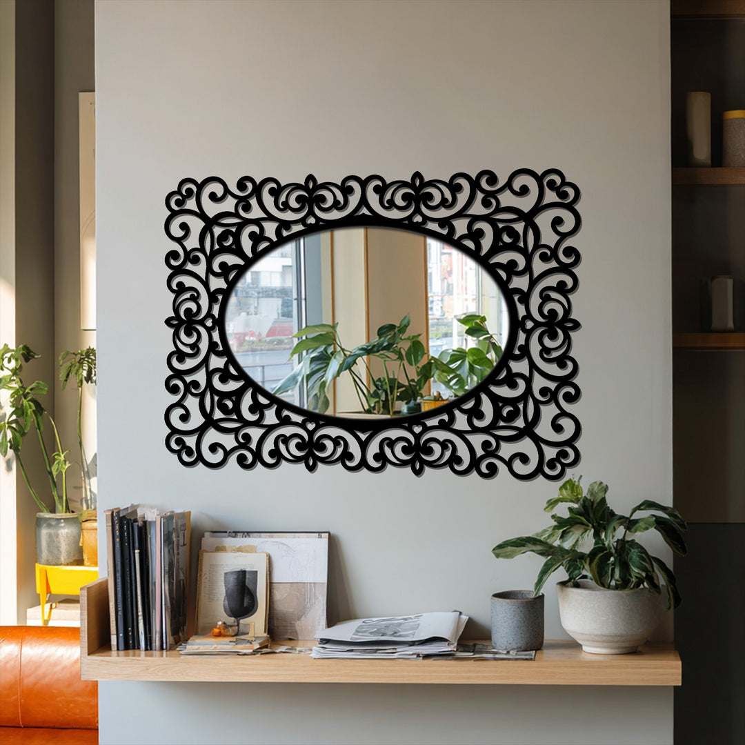 Classic elegant scroll wall mirror