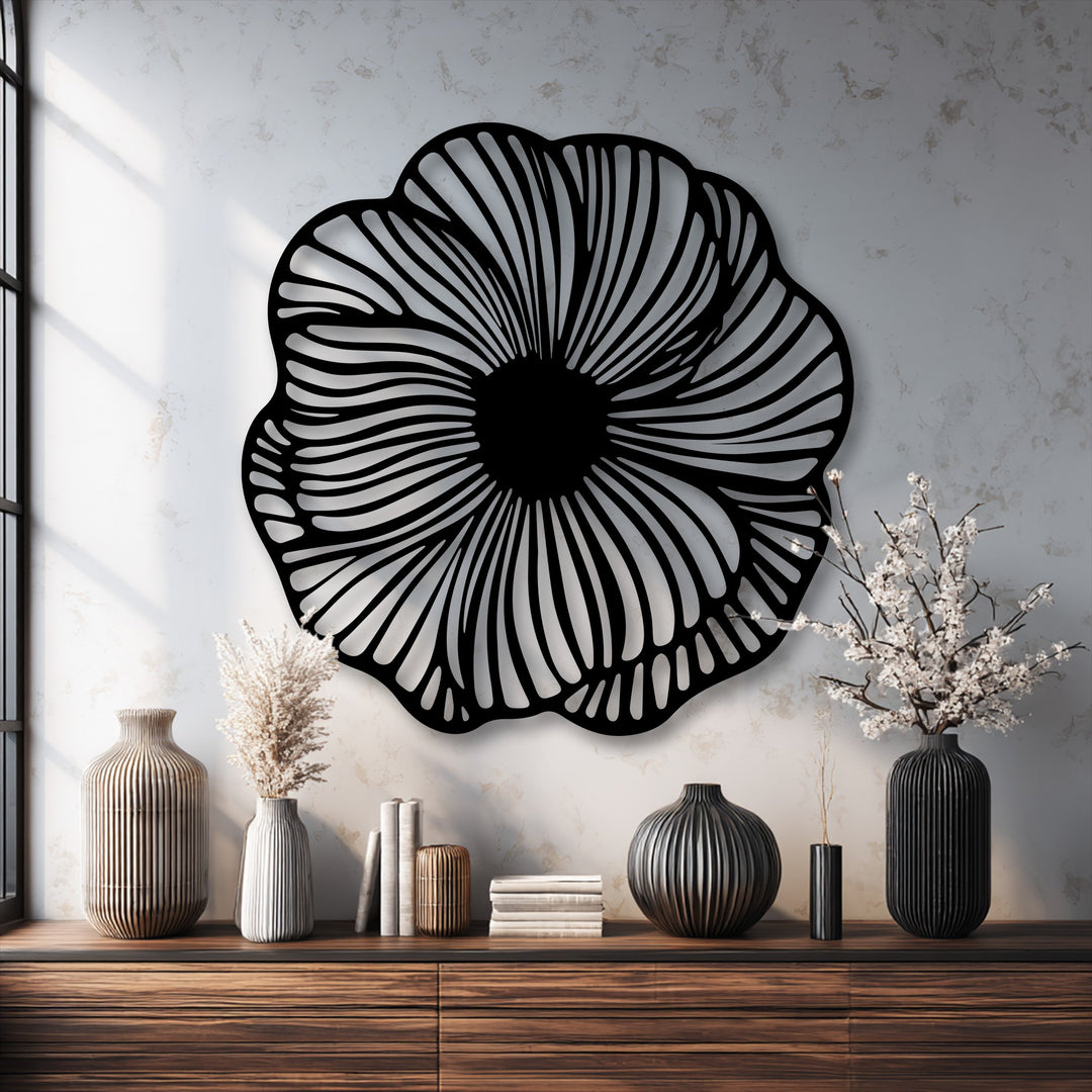 Abstract Floral Metal Wall Art – Modern Organic Wall Decor