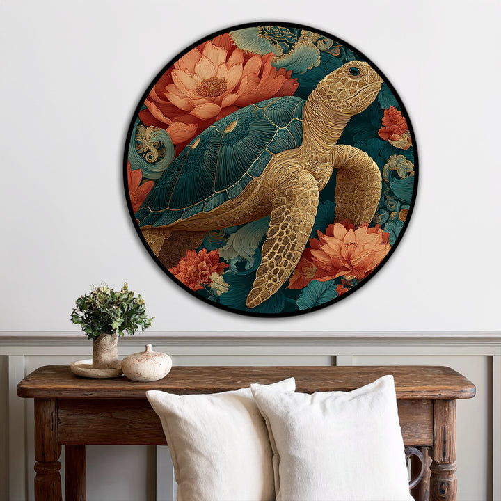 round ocean theme artwork