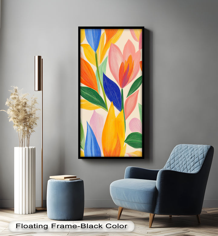 Whimsical Garden – Abstract Botanical Oil Painting