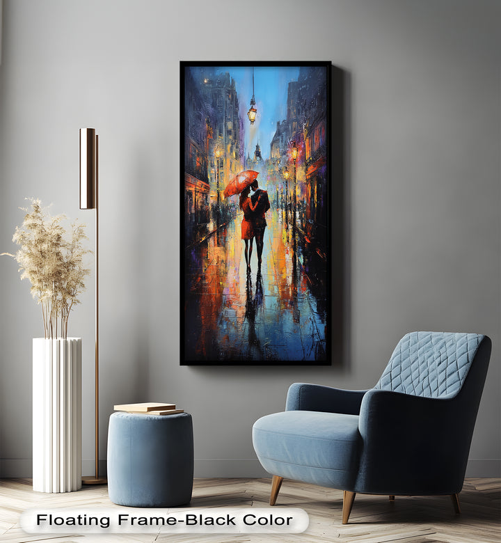 Parisian Embrace – Love Oil Painting