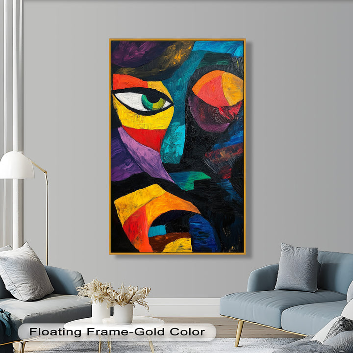 Abstract Eye Expression – Fauvism Oil Painting