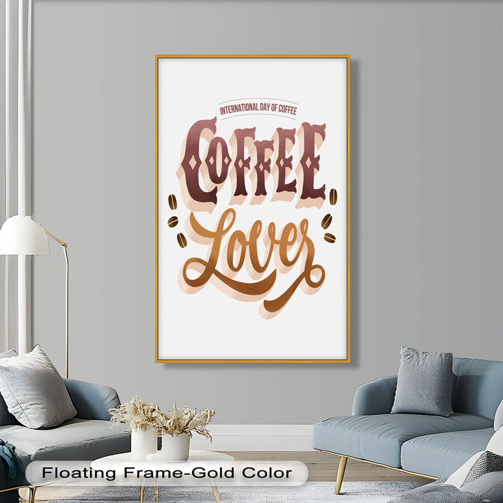 Coffee Lover Typography Art – Coffee Day Oil Painting - MyPhotoStation