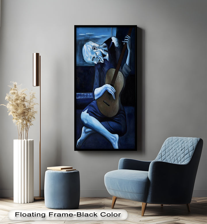 Melancholy Strings – Blue Period Picasso Oil Painting