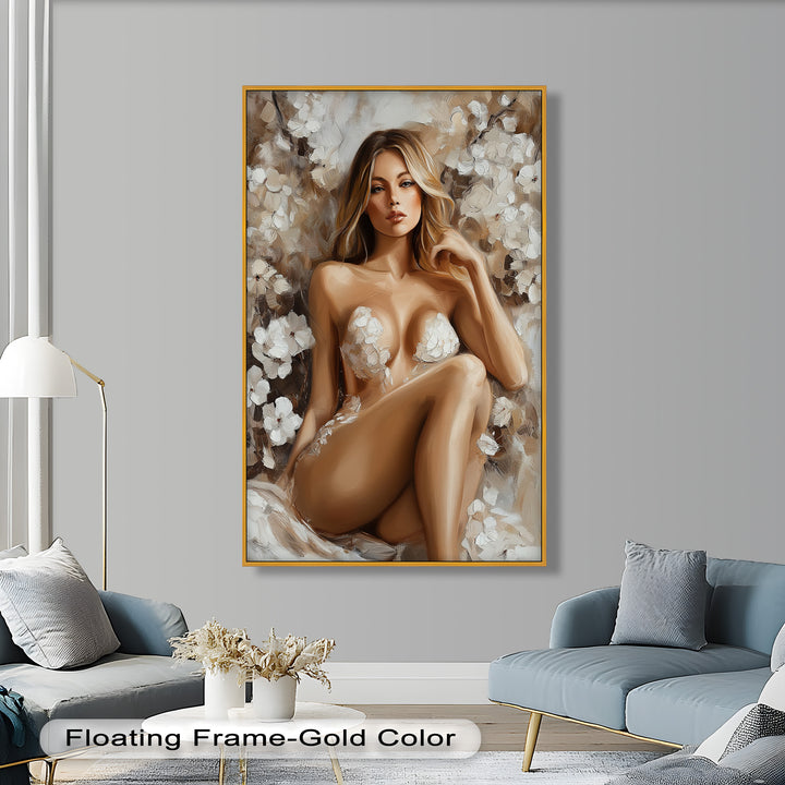 Blossom Muse – Romantic Nude Oil Painting