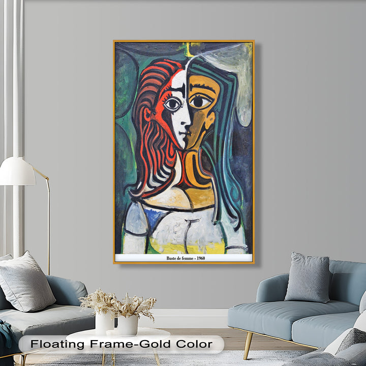 Dual Gaze – Buste de Femme Inspired Picasso Oil Painting