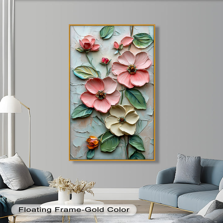 Petal Whispers – Floral Elegance Flower Oil Painting