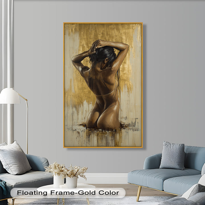 Golden Silence – Contemporary Figurative Nude Oil Painting