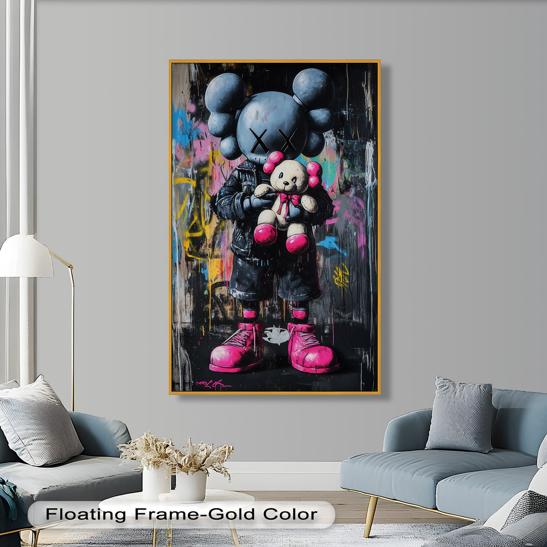 Embrace the Chaos – KAWS Oil Painting