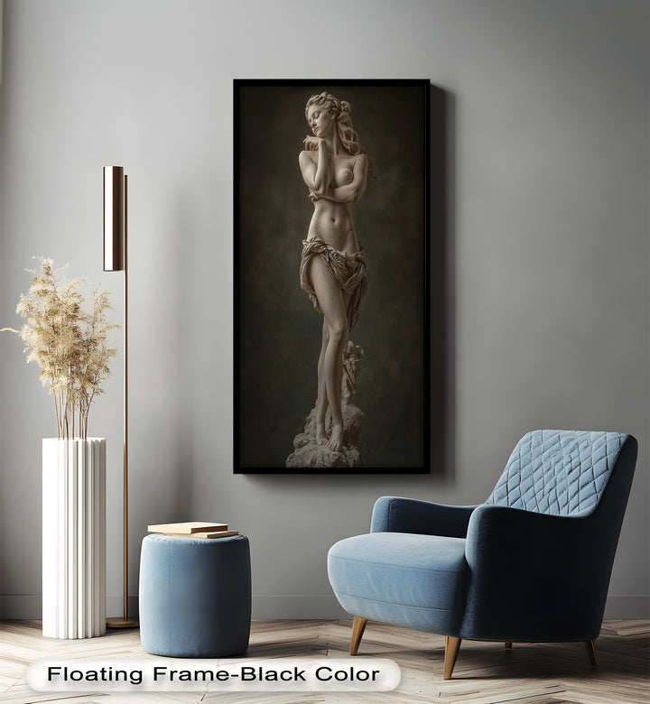 Marble Muse – Classical Nude Oil Painting